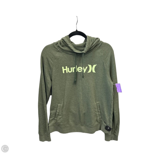 Sweatshirt Hoodie By Hurley In Green, Size: M
