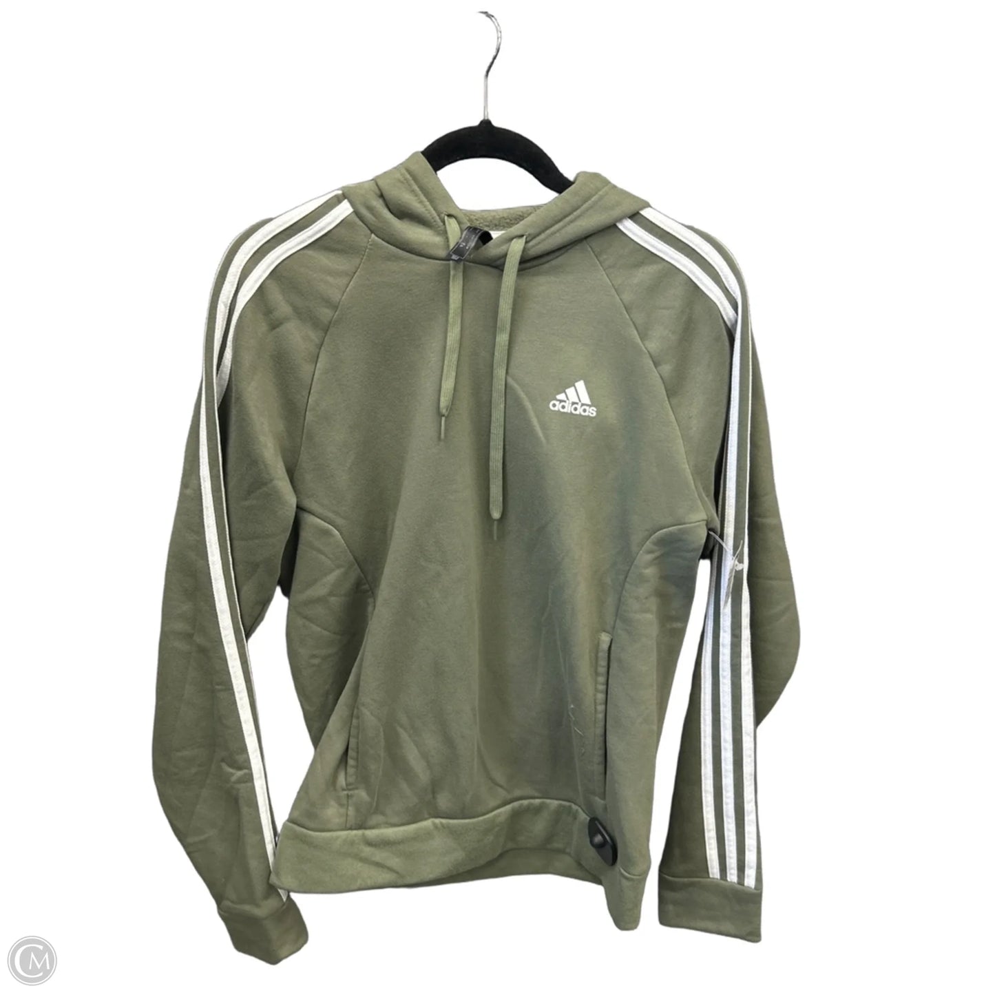 Sweatshirt Hoodie By Adidas In Green, Size: S