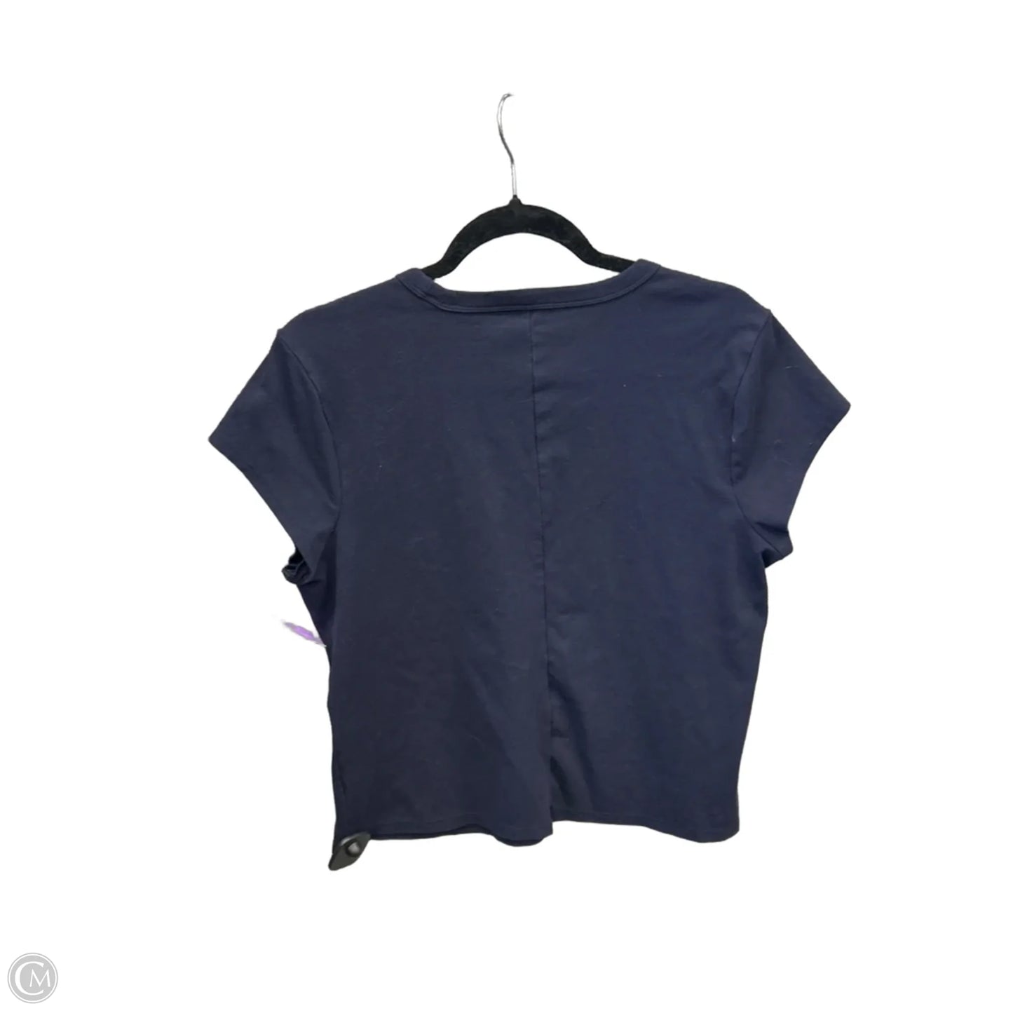 Top Short Sleeve By Free Assembly In Navy, Size: Xl