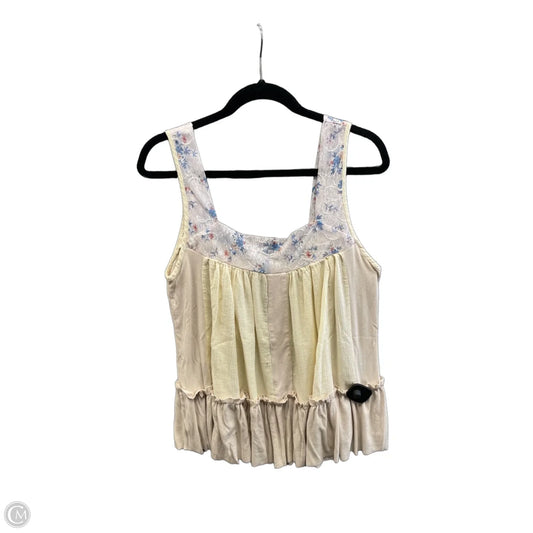 Top Sleeveless By Pol In Cream, Size: M