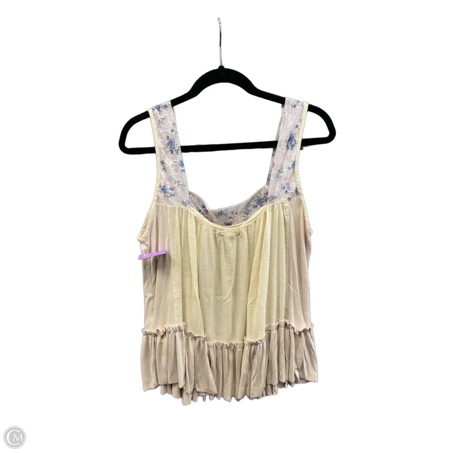 Top Sleeveless By Pol In Cream, Size: M