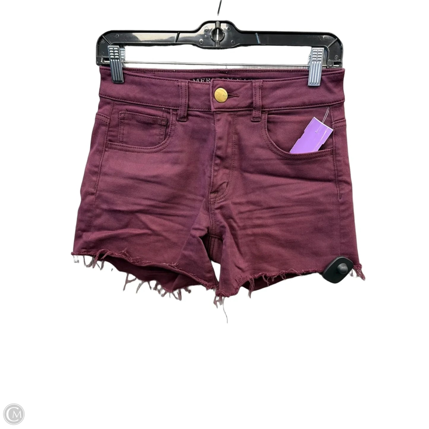 Shorts By American Eagle In Purple Denim, Size: 2