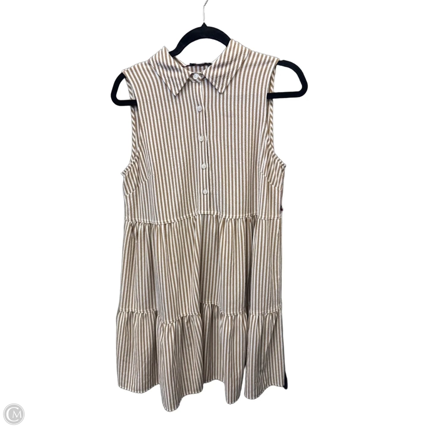 Dress Casual Midi By Tommy Hilfiger In Striped Pattern, Size: M