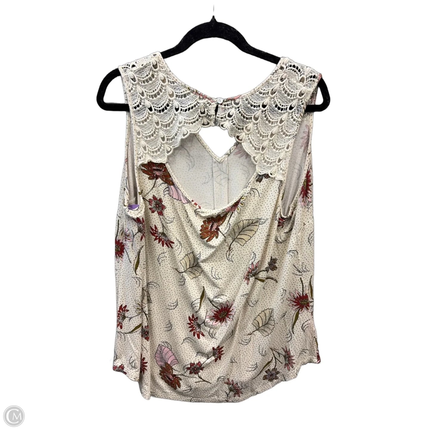 Top Sleeveless By Daniel Rainn In Cream, Size: 1x