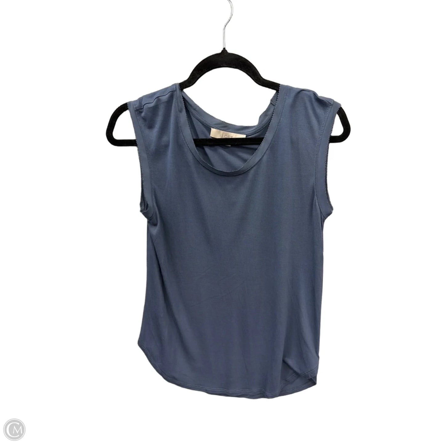 Top Sleeveless By Loft In Blue, Size: M
