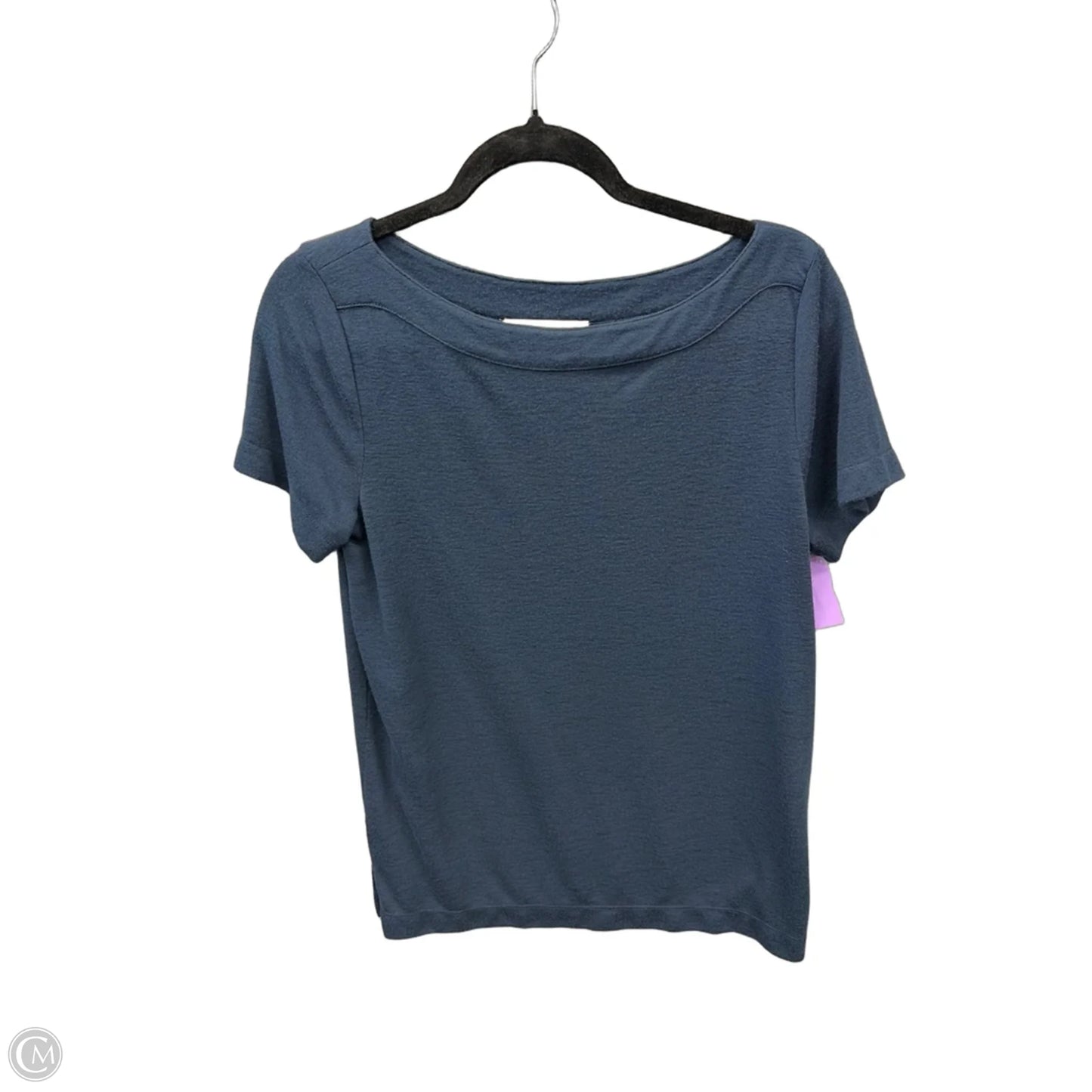 Top Short Sleeve By Loft In Navy, Size: M