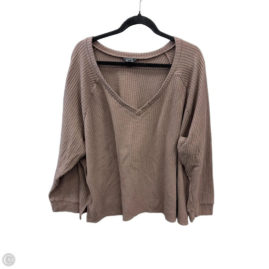 Top Long Sleeve By Eddie Bauer In Brown, Size: 3x