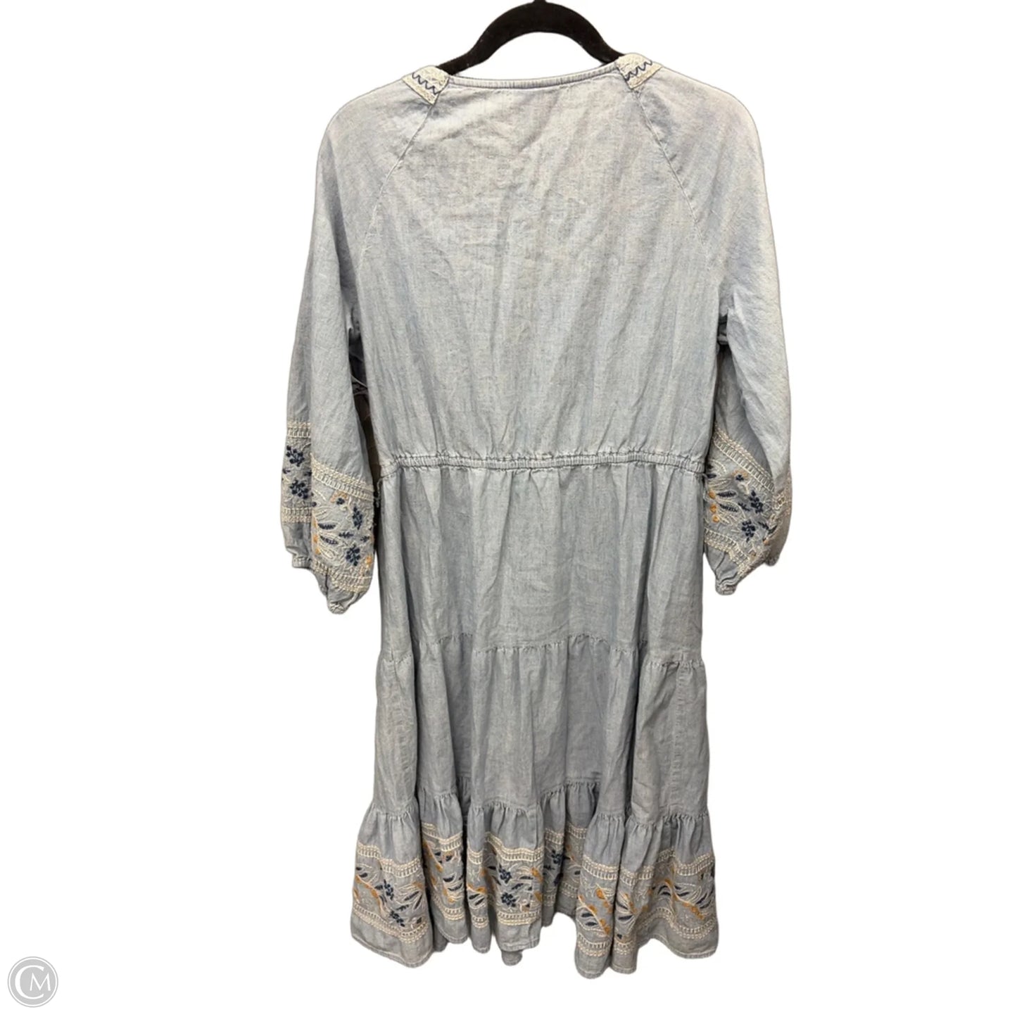 Dress Casual Midi By St Johns Bay In Blue Denim, Size: L