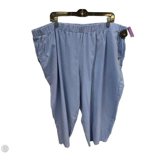 Pants Linen By Clothes Mentor In Blue, Size: 22