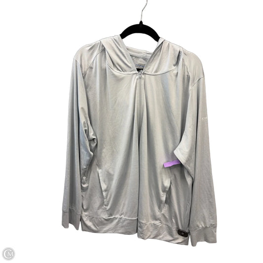 Athletic Top Long Sleeve Hoodie By Columbia In Grey, Size: 3x