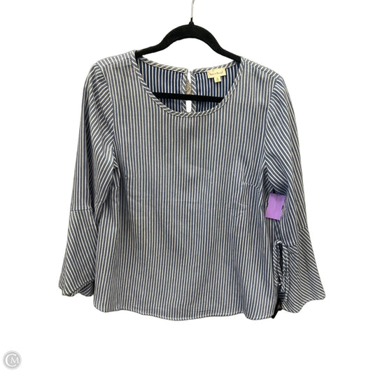 Top Long Sleeve By Hem & Thread In Blue, Size: M