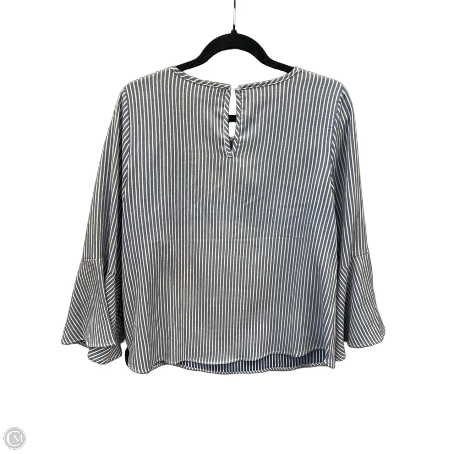 Top Long Sleeve By Hem & Thread In Blue, Size: M