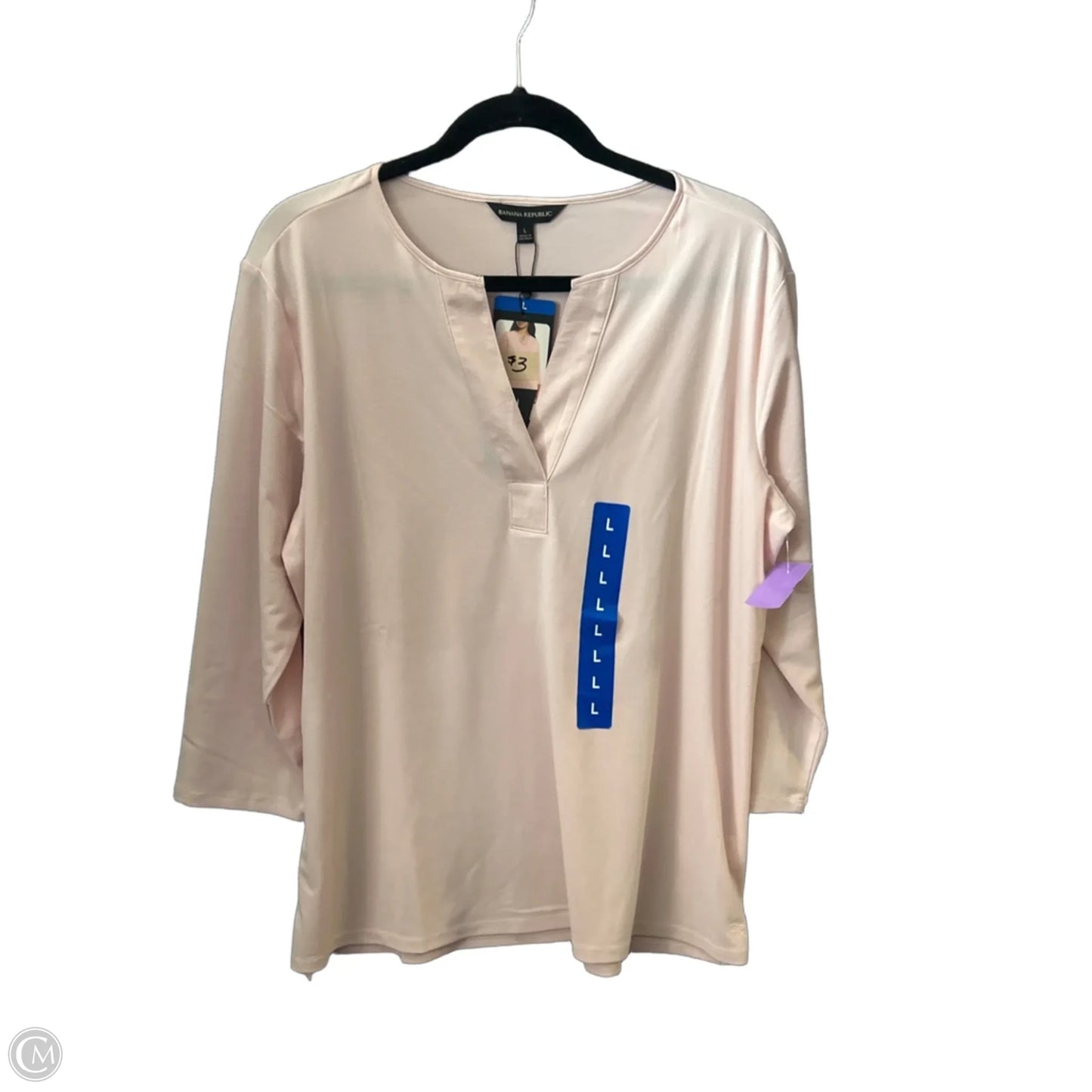 Top Long Sleeve By Banana Republic In Pink, Size: L