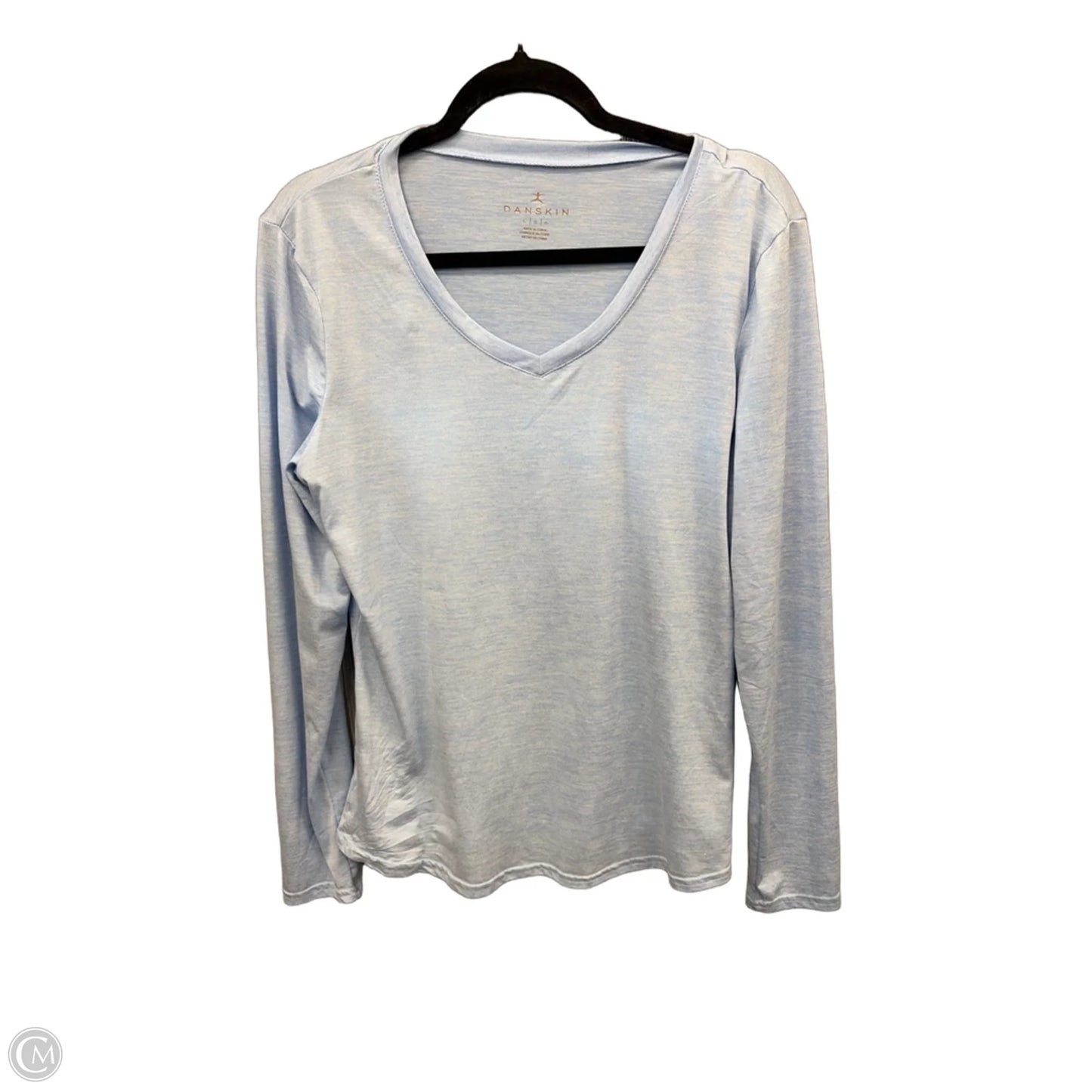 Athletic Top Long Sleeve Crewneck By Danskin In Blue, Size: L