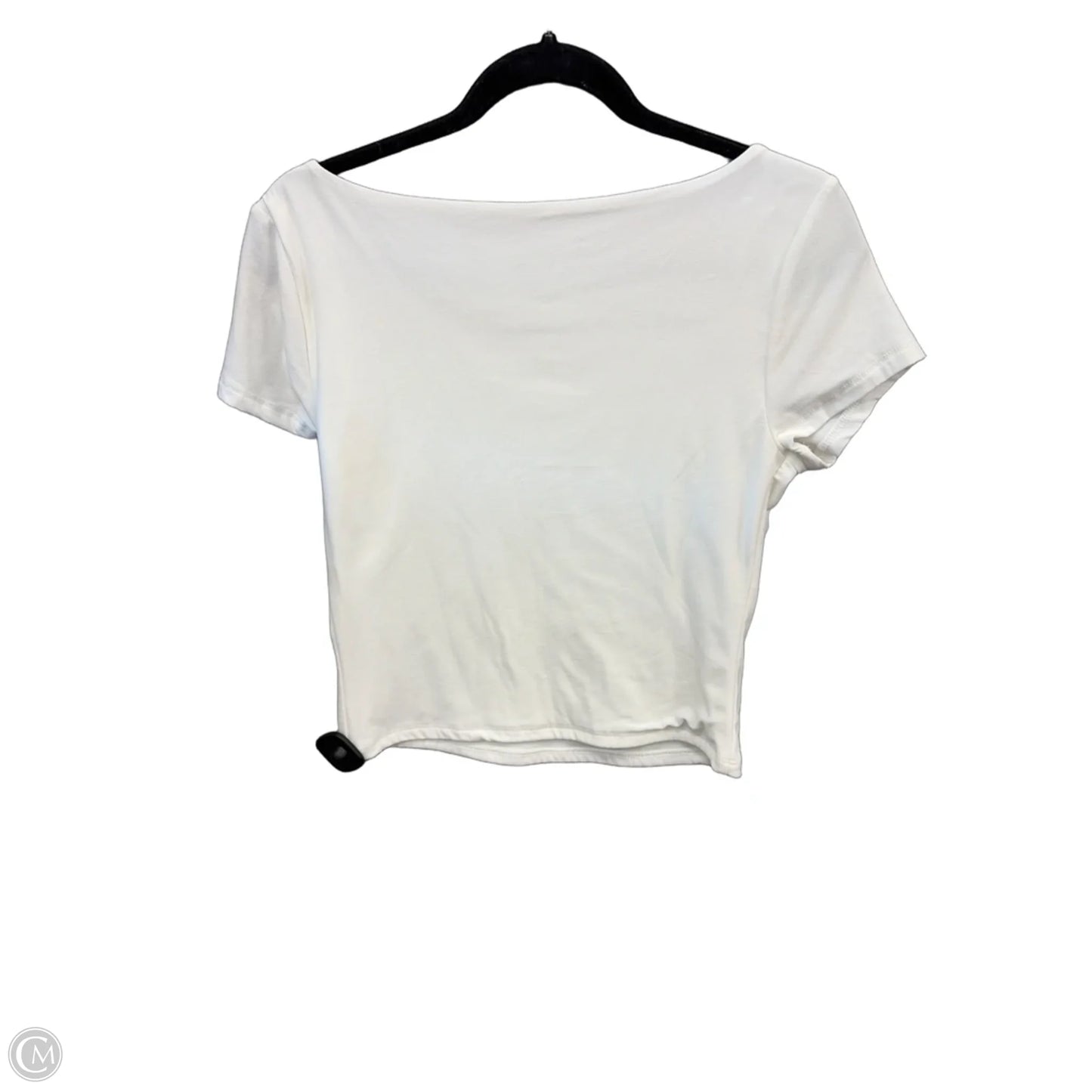 Top Short Sleeve By Pink Rose In White, Size: L