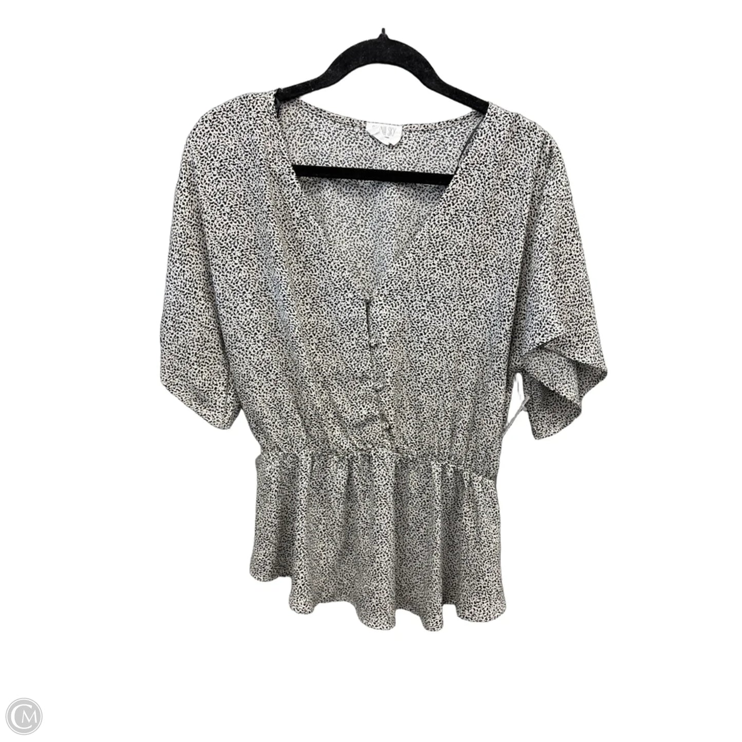 Top Short Sleeve By Sienna Sky In Animal Print, Size: L
