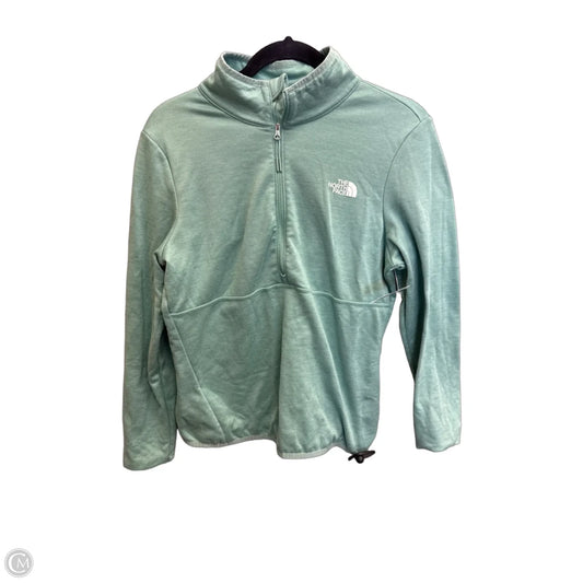 Athletic Top Long Sleeve Collar By The North Face In Green, Size: M