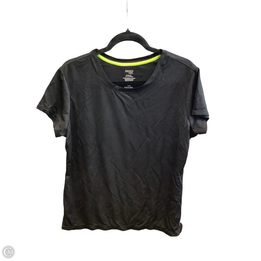 Athletic Top Short Sleeve By Danskin In Black, Size: Xxl