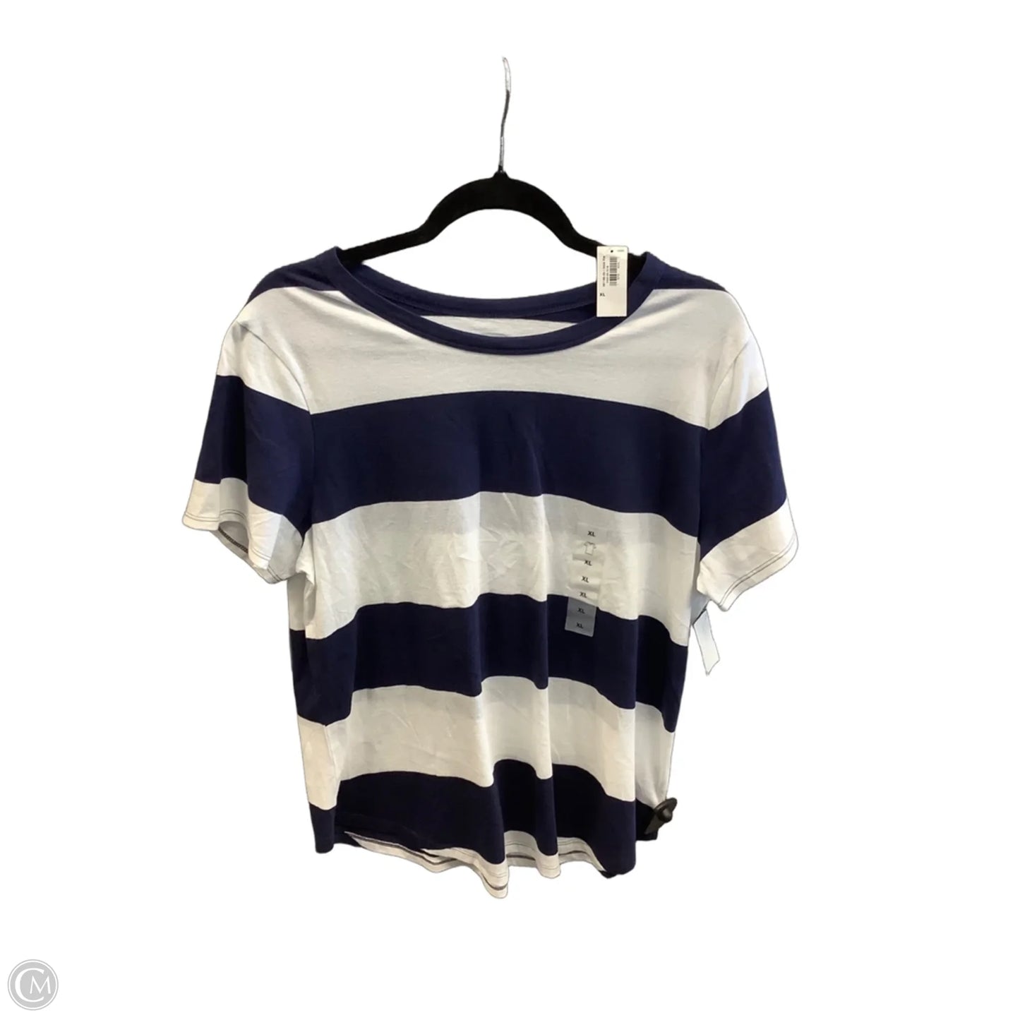 Top Short Sleeve Basic By Old Navy In Striped Pattern, Size: Xl