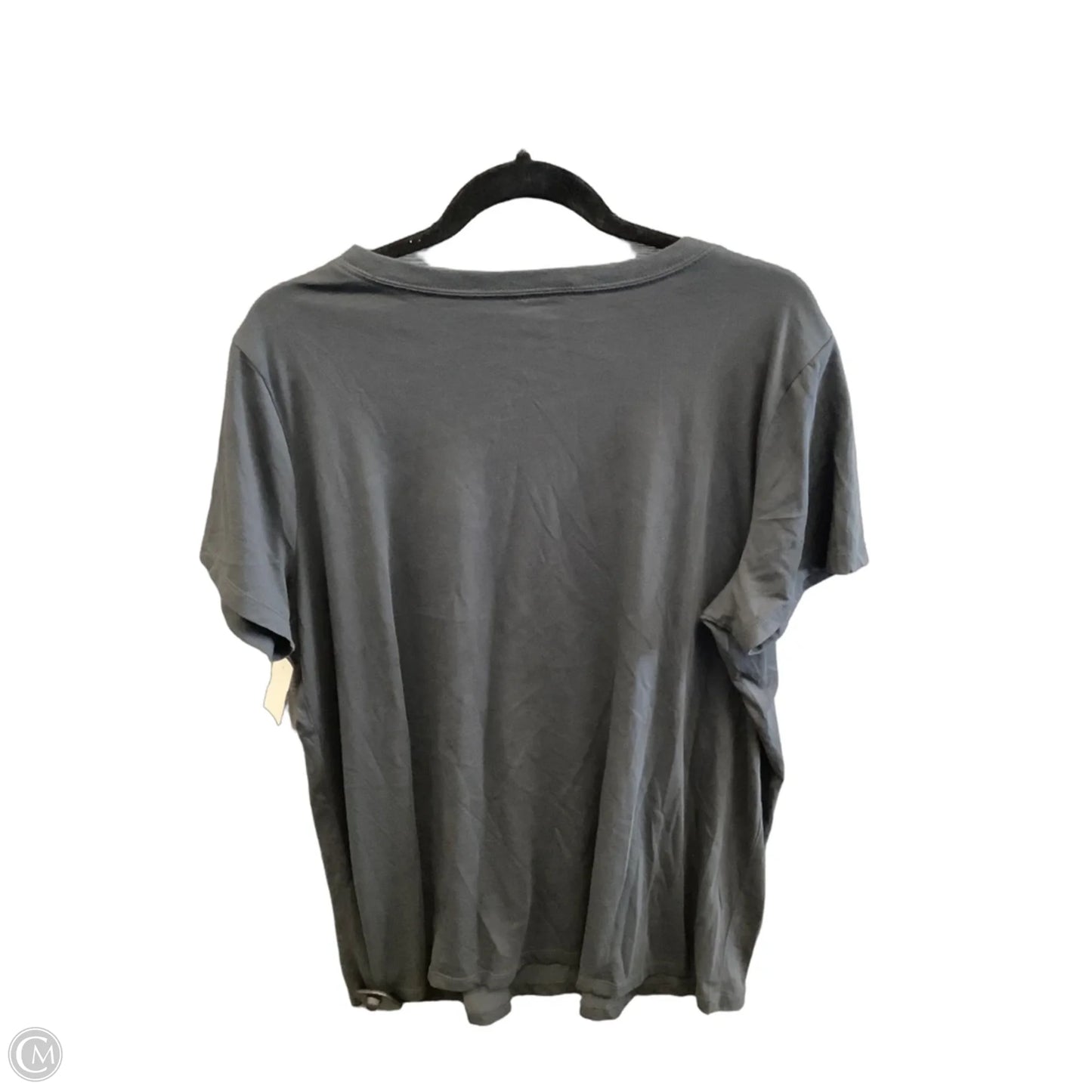 Top Short Sleeve Basic By Clothes Mentor In Grey, Size: 1x