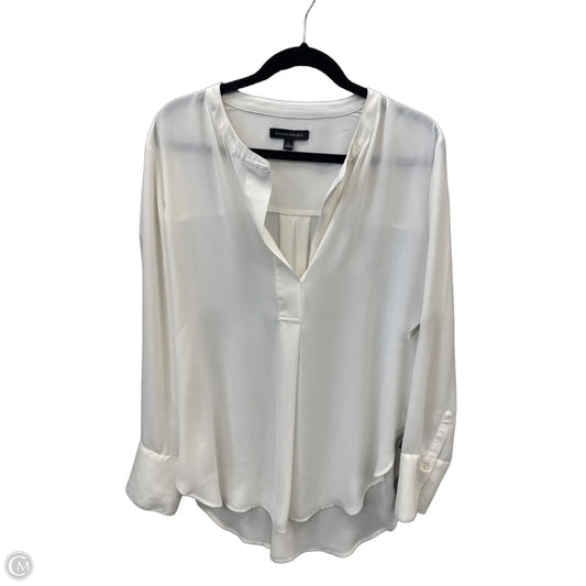 Top Long Sleeve By Banana Republic In Cream, Size: L