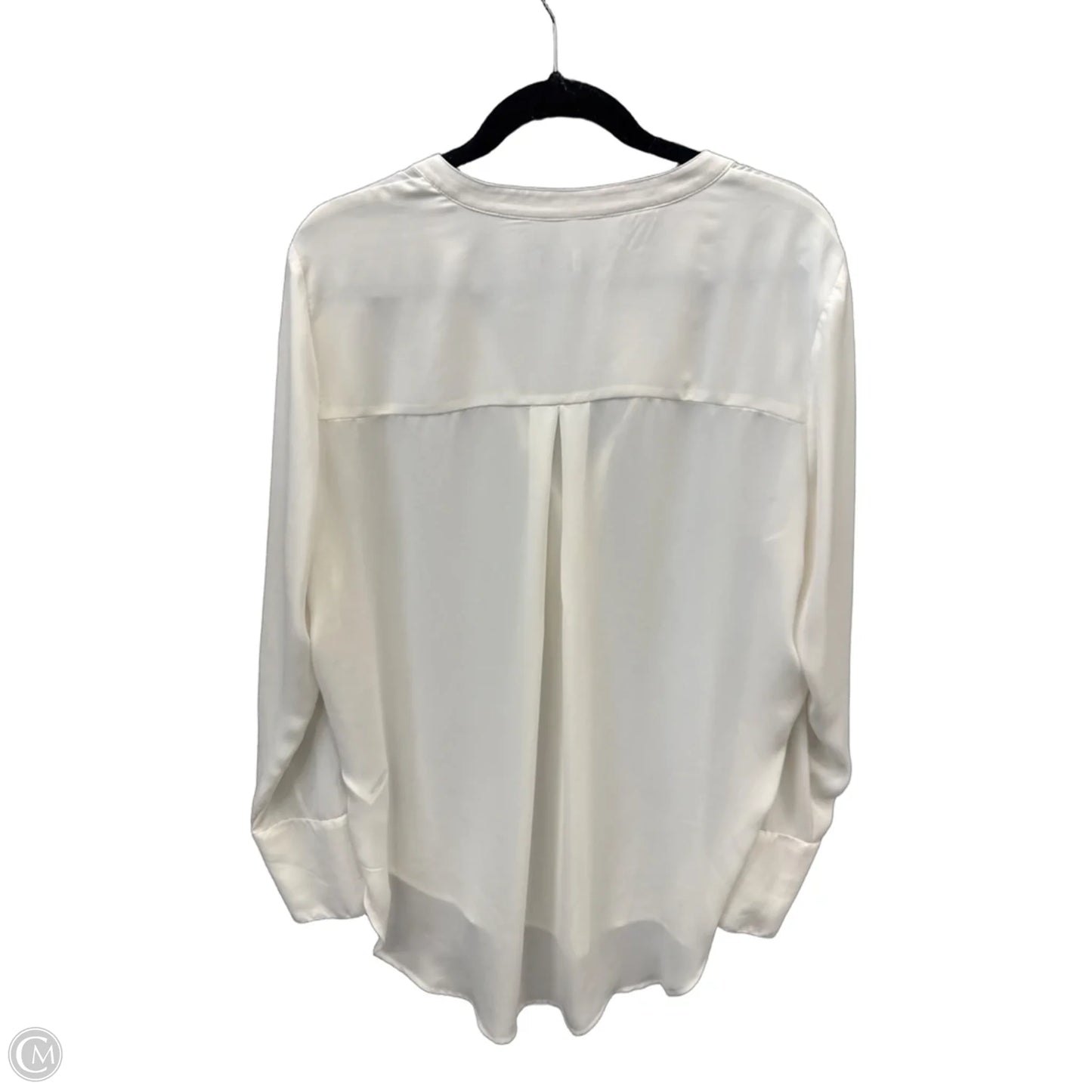 Top Long Sleeve By Banana Republic In Cream, Size: L