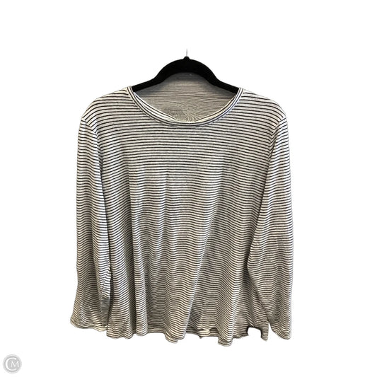 Top Long Sleeve By Eileen Fisher In Striped Pattern, Size: 1x