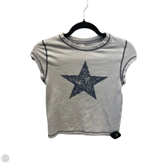 Top Short Sleeve By Clothes Mentor In Grey, Size: M