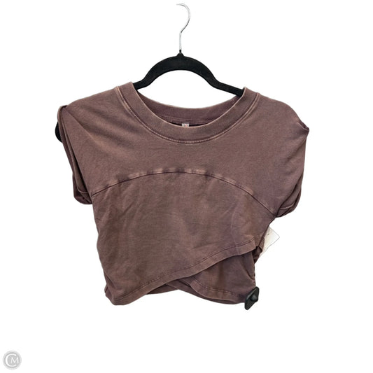 Top Short Sleeve By Free People In Brown, Size: Xs
