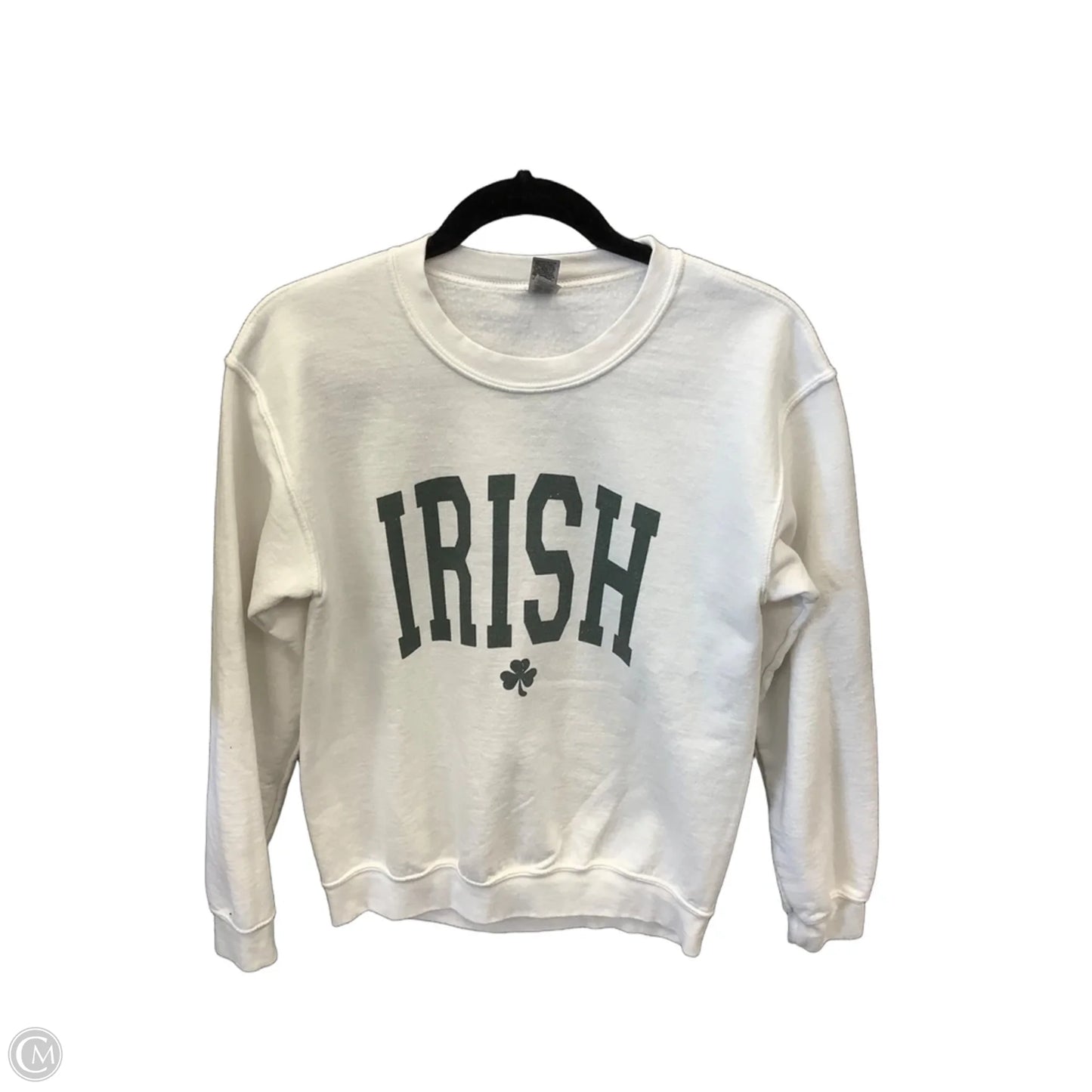Sweatshirt Crewneck By Gildan In White, Size: S