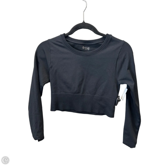 Athletic Top Long Sleeve Collar By Offline In Black, Size: S