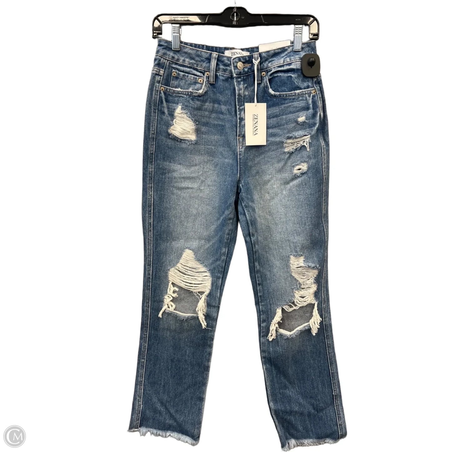 Jeans Straight By Zenana In Blue Denim, Size: 2