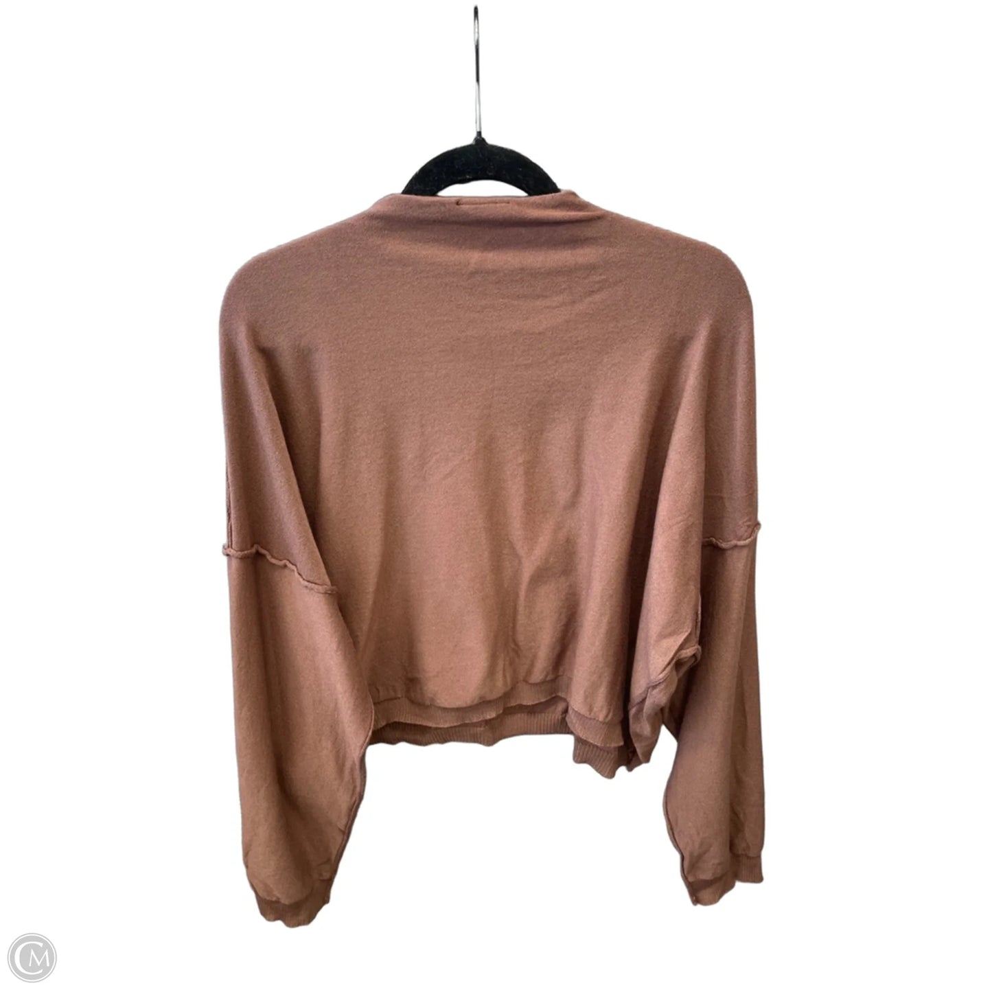 Top Long Sleeve By Miou Muse In Brown, Size: S