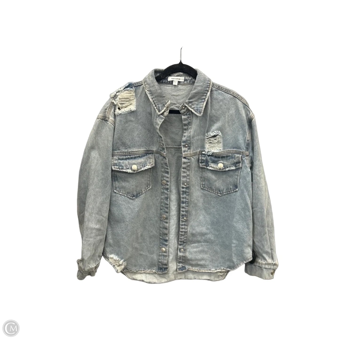 Jacket Denim By Mittoshop In Blue Denim, Size: S