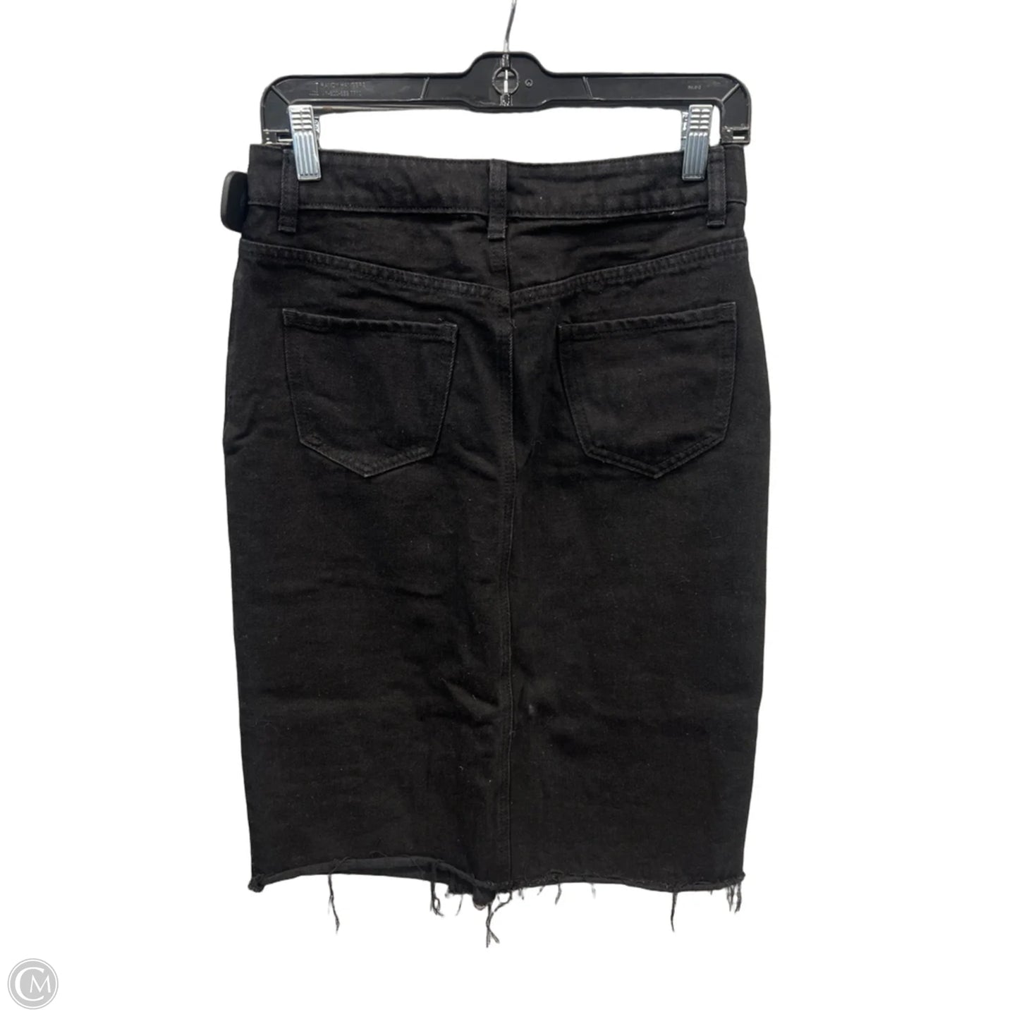 Skirt Midi By Clothes Mentor In Black Denim, Size: 4
