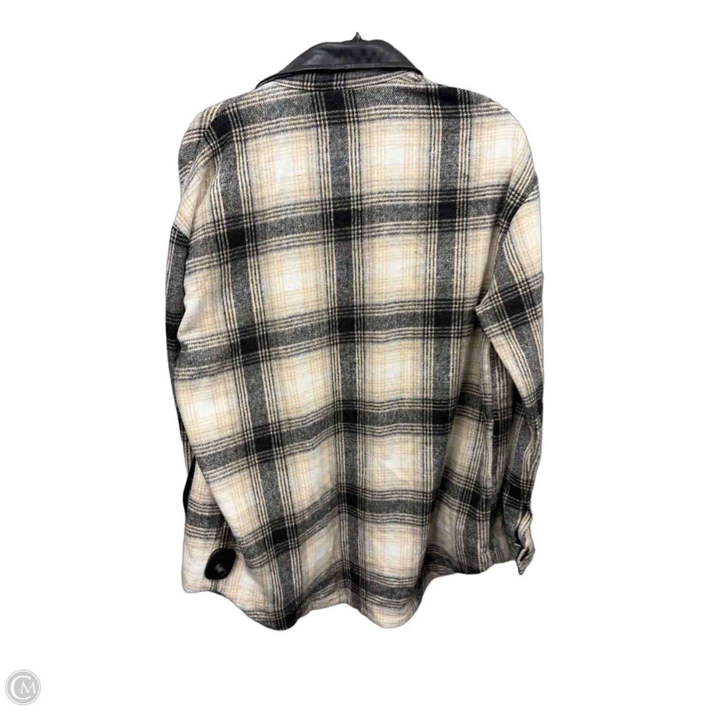 Jacket Shirt By Staccato In Plaid Pattern, Size: S