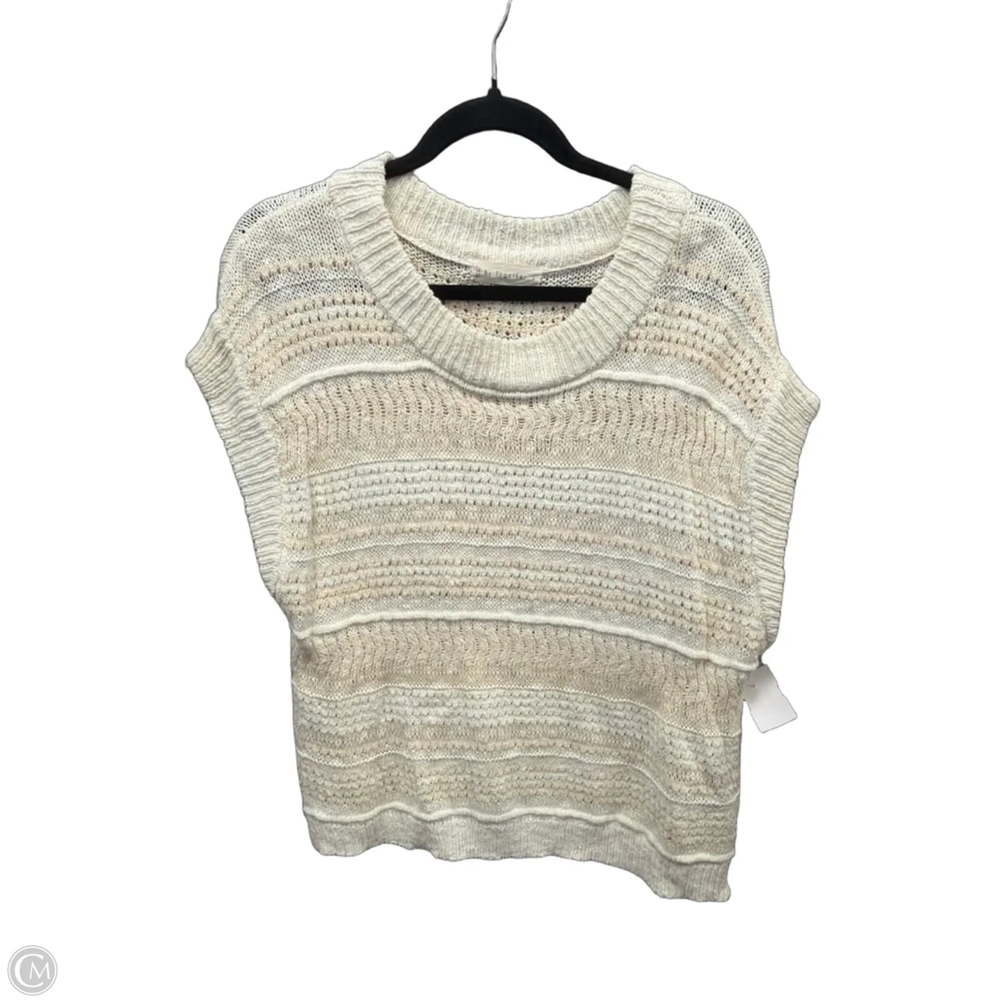 Sweater Short Sleeve By By Together In Cream, Size: S