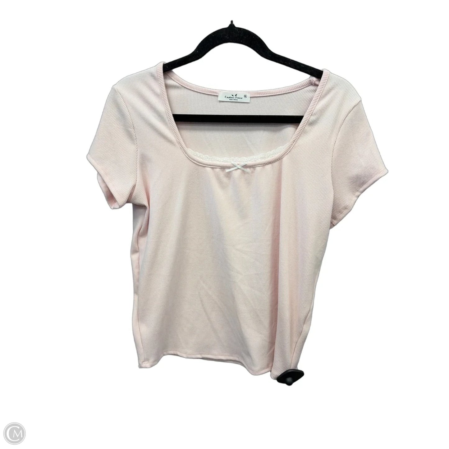 Top Short Sleeve By Cmf In Pink, Size: Xl