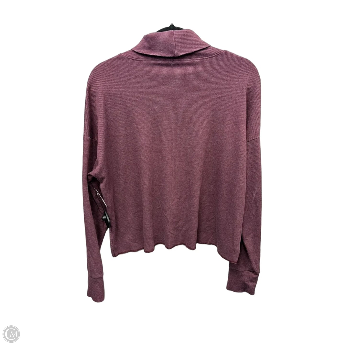Top Long Sleeve By American Eagle In Maroon, Size: S