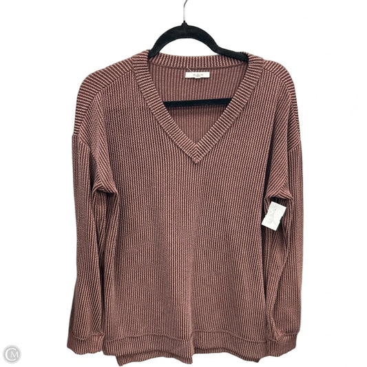 Top Long Sleeve By Maurices In Brown, Size: Xs