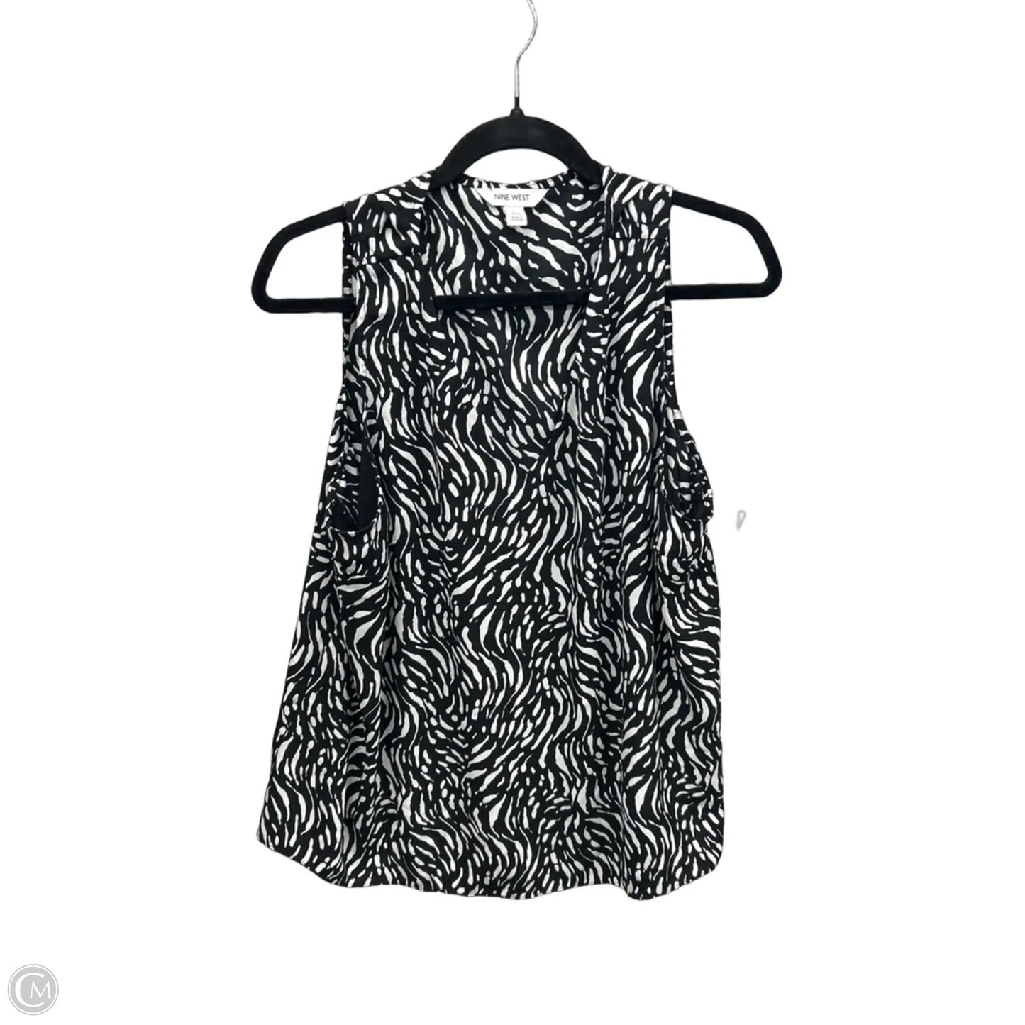 Top Sleeveless By Nine West In Black & White, Size: Xxl