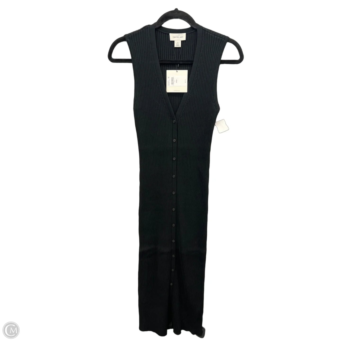 Dress Casual Maxi By Calvin Klein In Black, Size: L