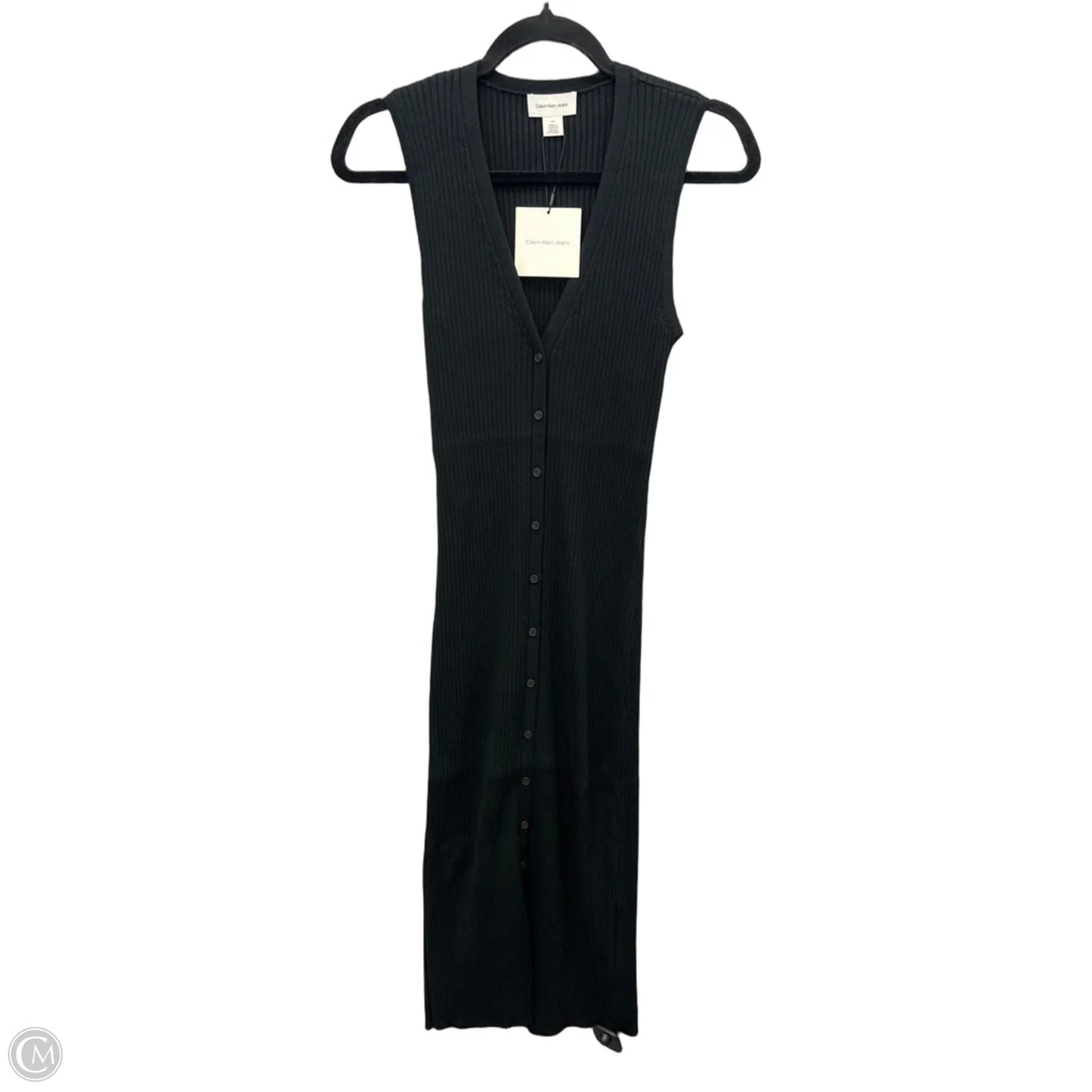 Dress Casual Maxi By Calvin Klein In Black, Size: L