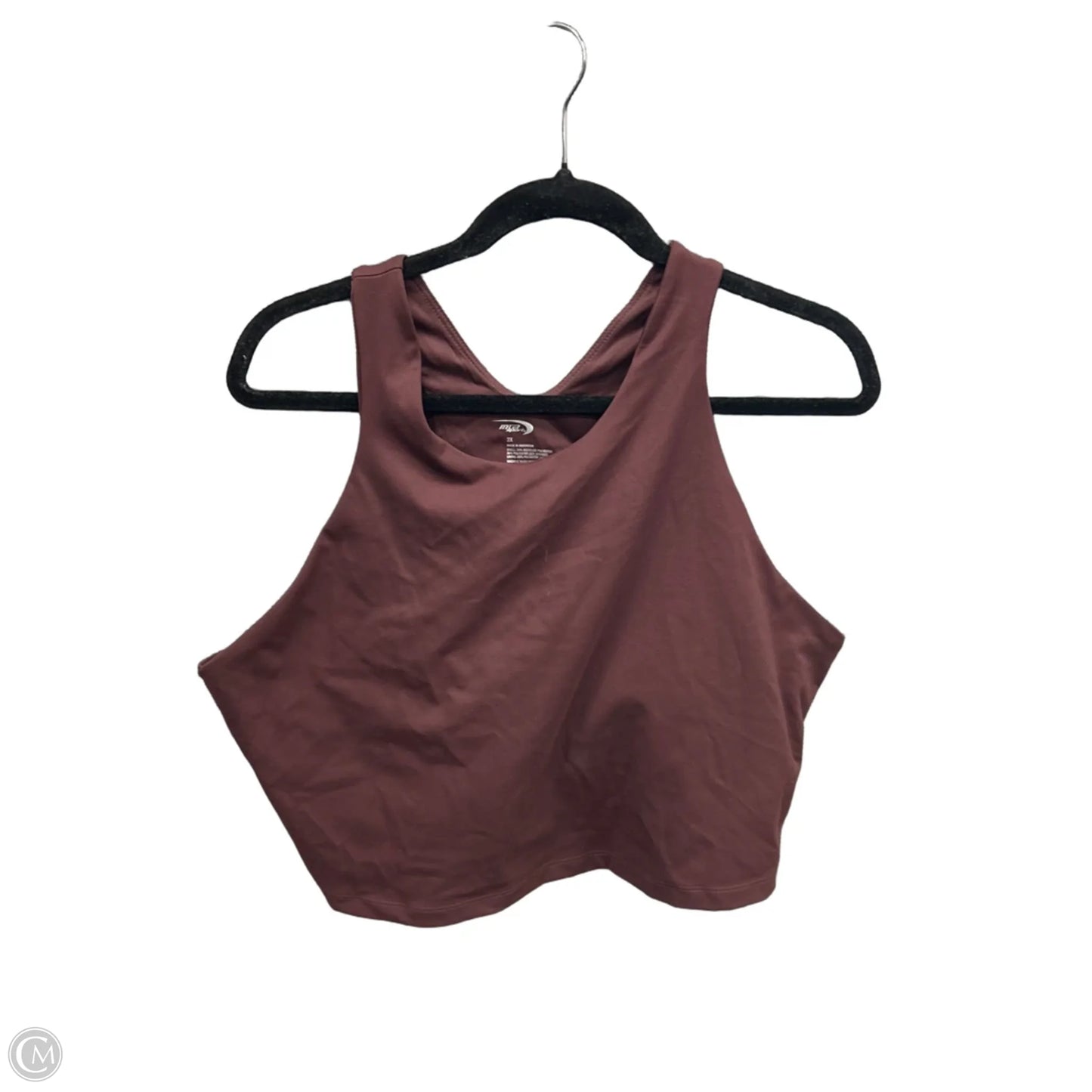 Athletic Bra By Mta Sport In Maroon, Size: 2x