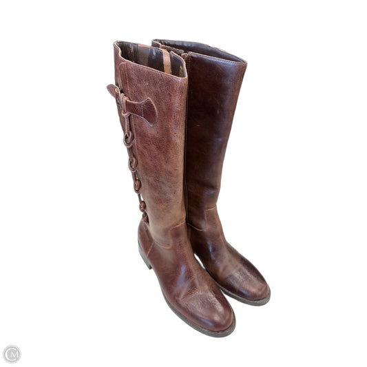 Boots Mid-calf Heels By Nicole In Brown, Size: 8.5