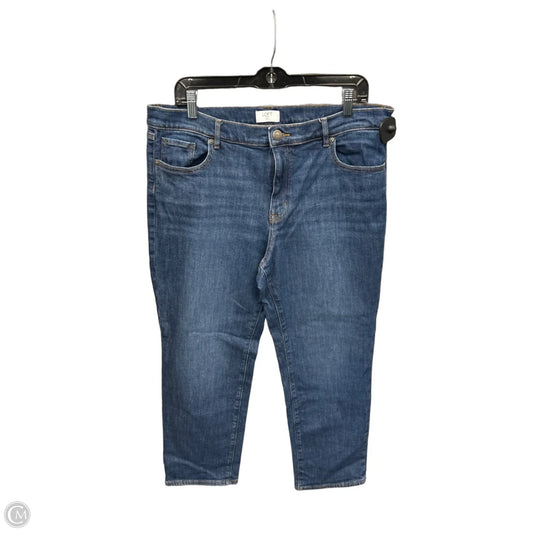 Jeans Cropped By Loft In Blue Denim, Size: 14p