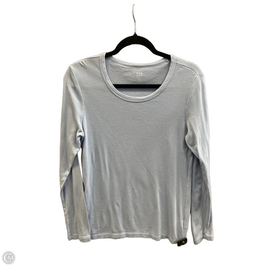 Top Long Sleeve Basic By Gap In Blue, Size: L