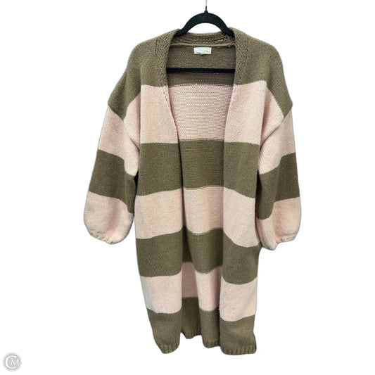 Sweater Cardigan By Promesa In Brown & Pink, Size: S