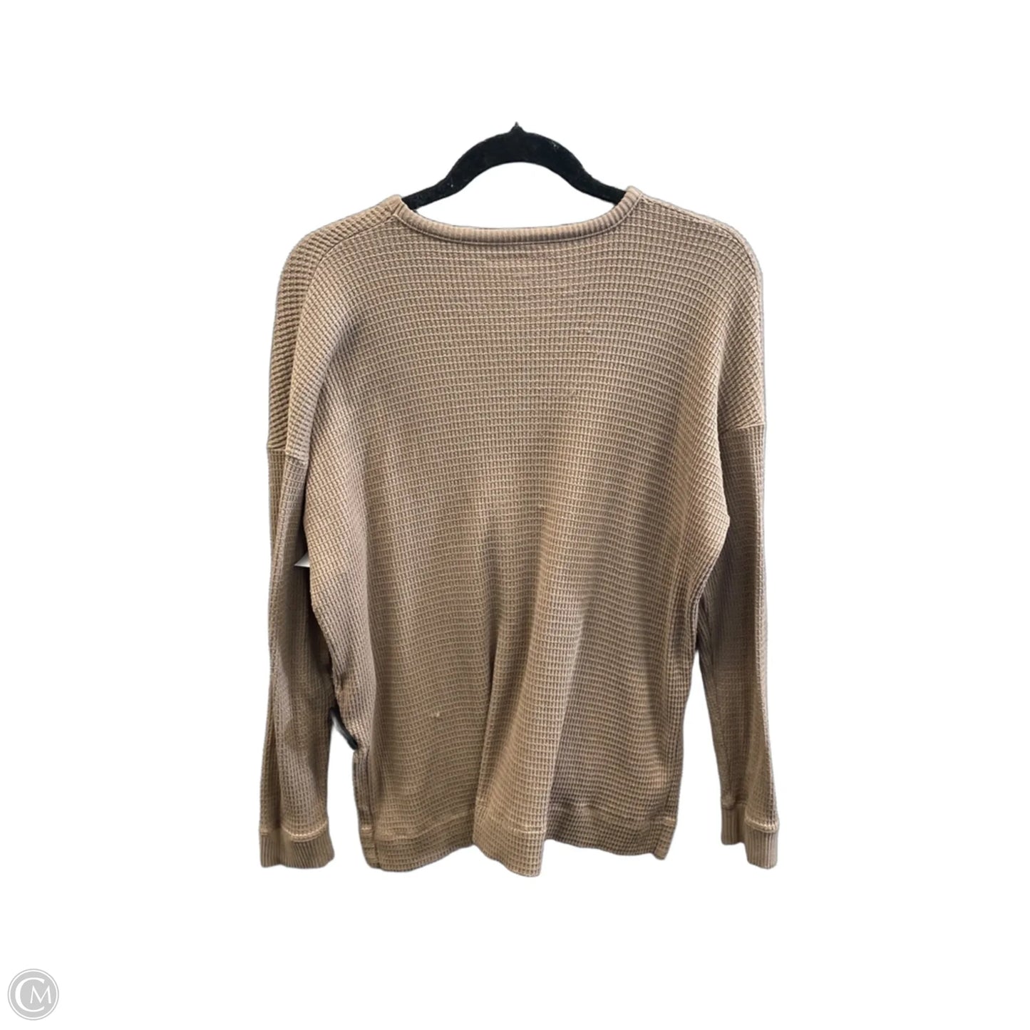 Top Long Sleeve By American Eagle In Brown, Size: S