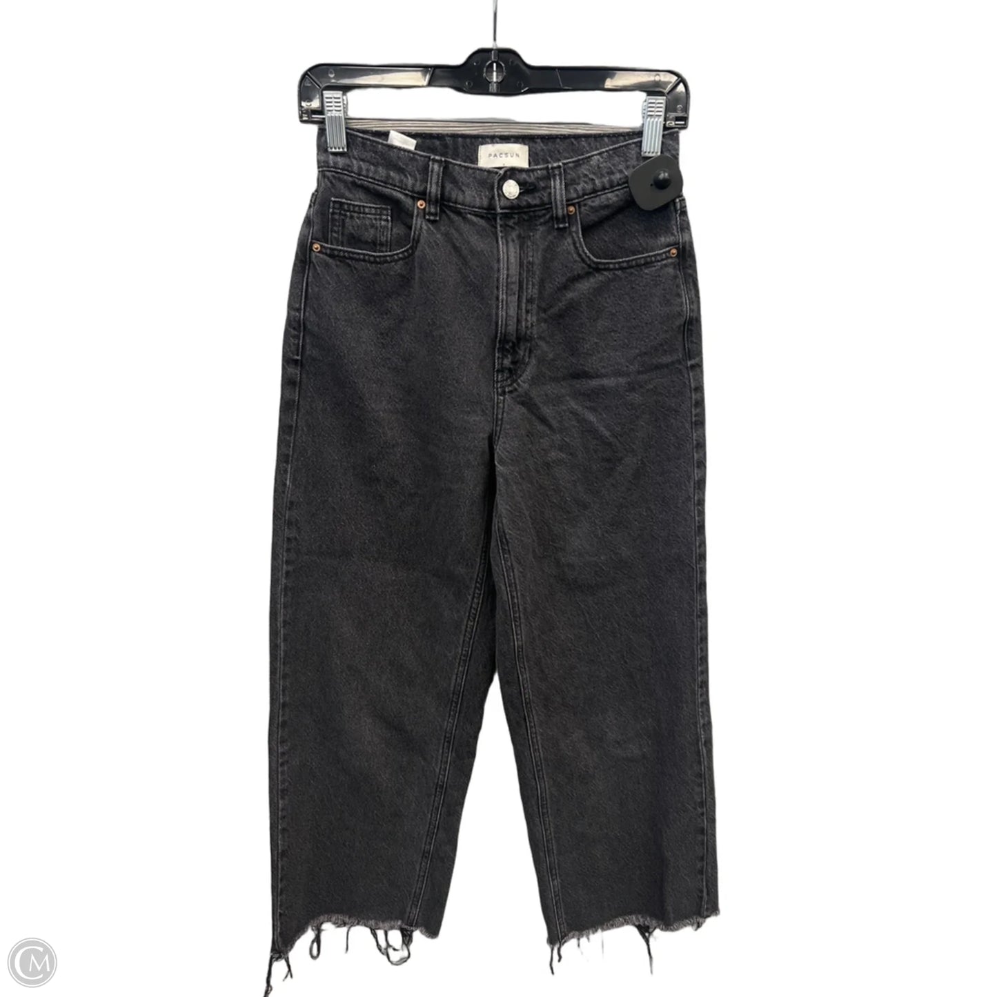 Jeans Cropped By Pacsun In Black Denim, Size: 2